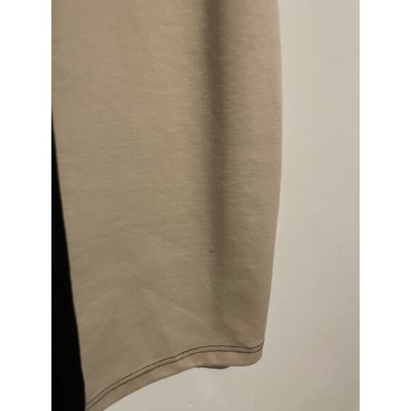 Black & Cream GREAT Detailed Color Blocked Sheath Dress With Stones - Picture 5 of 6